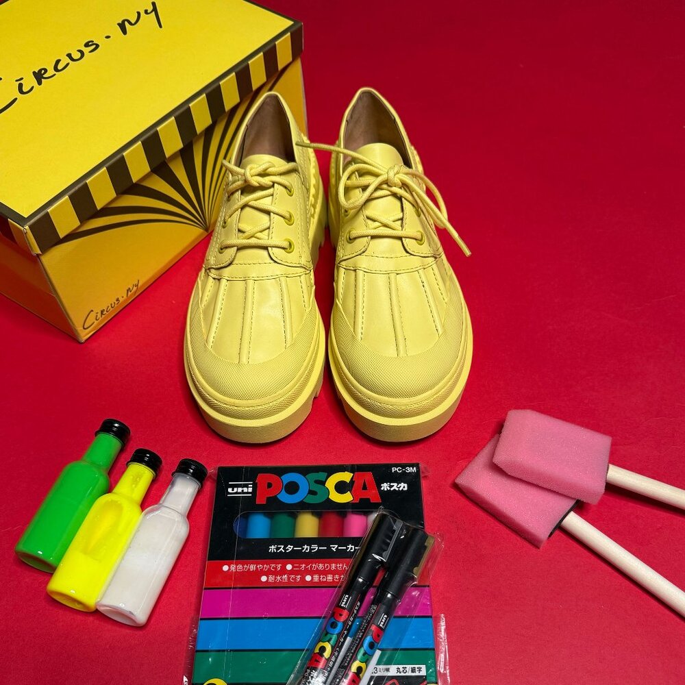 Eco-Fashion DIY Kit – Upcycled Sam Edelman Sneakers (Size 8.5) + Creative Tools